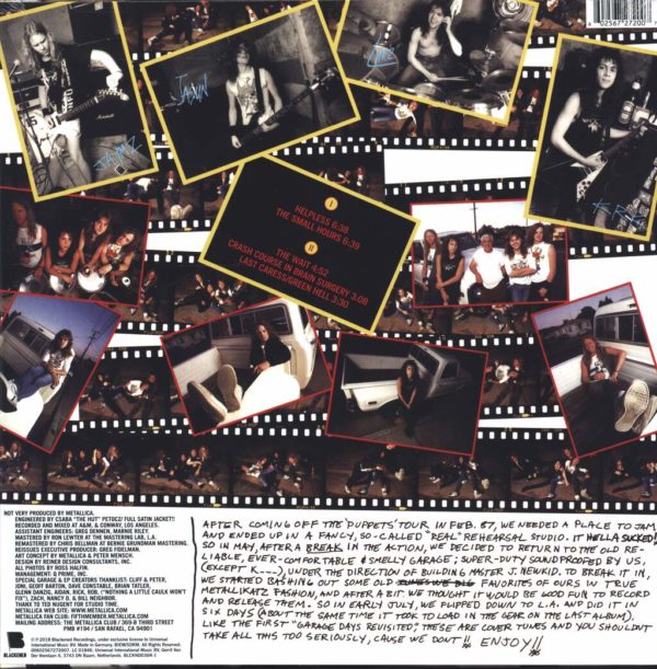Setlist Pictures Metallica Garage Days