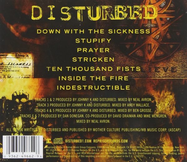 Disturbed CD Setlist